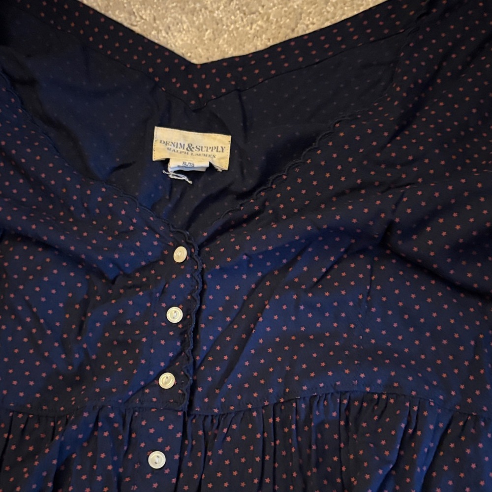 Ralph Lauren Denim & Supply Navy Polka Dot dress